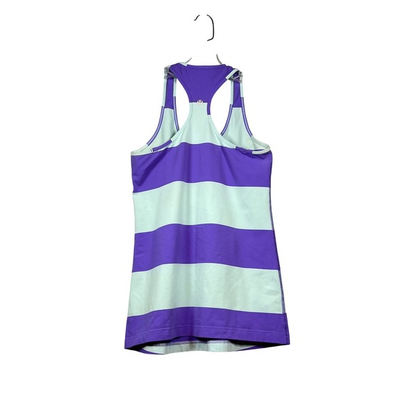 Lululemon Cool Racerback
Bold Stripe Power Purple, Seafoam, Size 8 - Picture 3 of 5